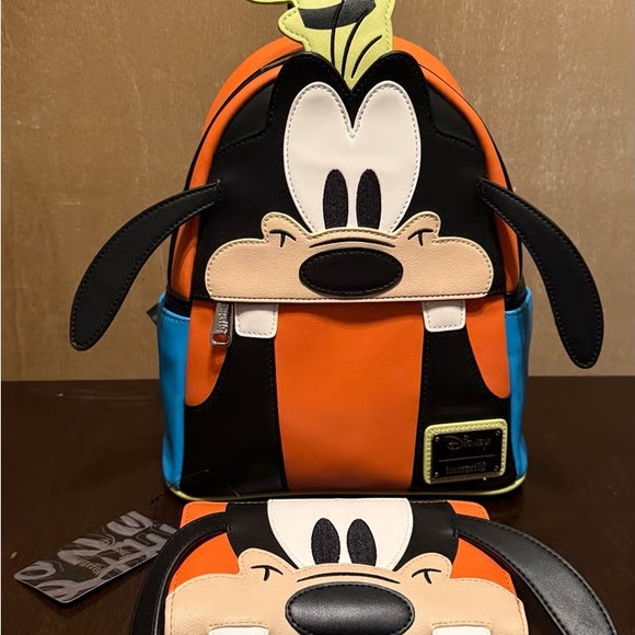 Disney Goofy Kids Backpack - Orange Black and Blue